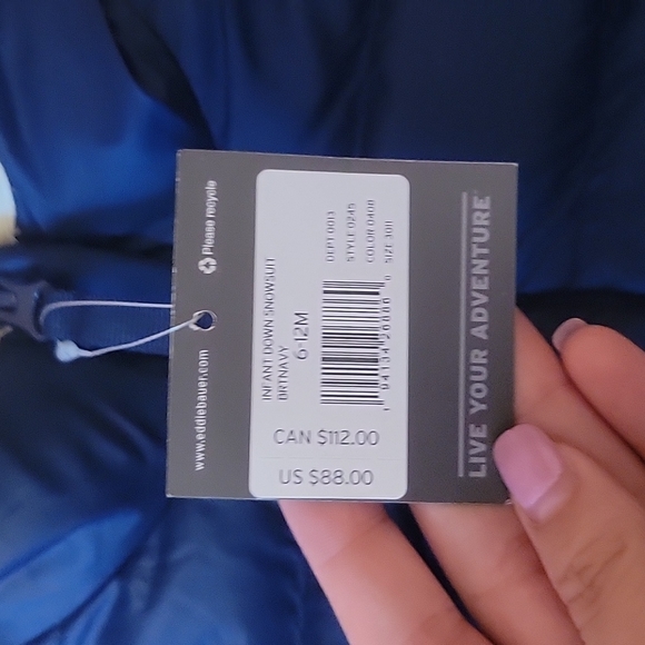 NWT Eddie Bauer Kids Sherpa Lined Snow Suit 12M - Picture 3 of 6